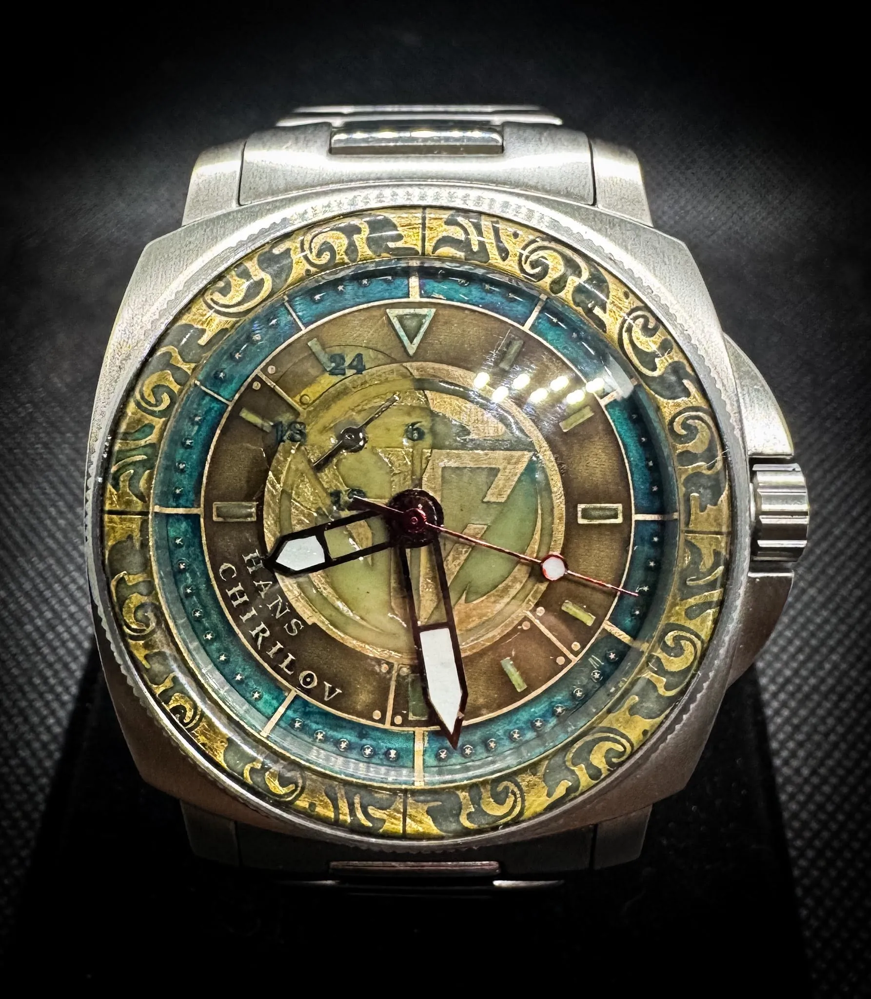 47mm Pan Todd Dunkle Custom Bezel — 47mm pan-style case custom build, Reno