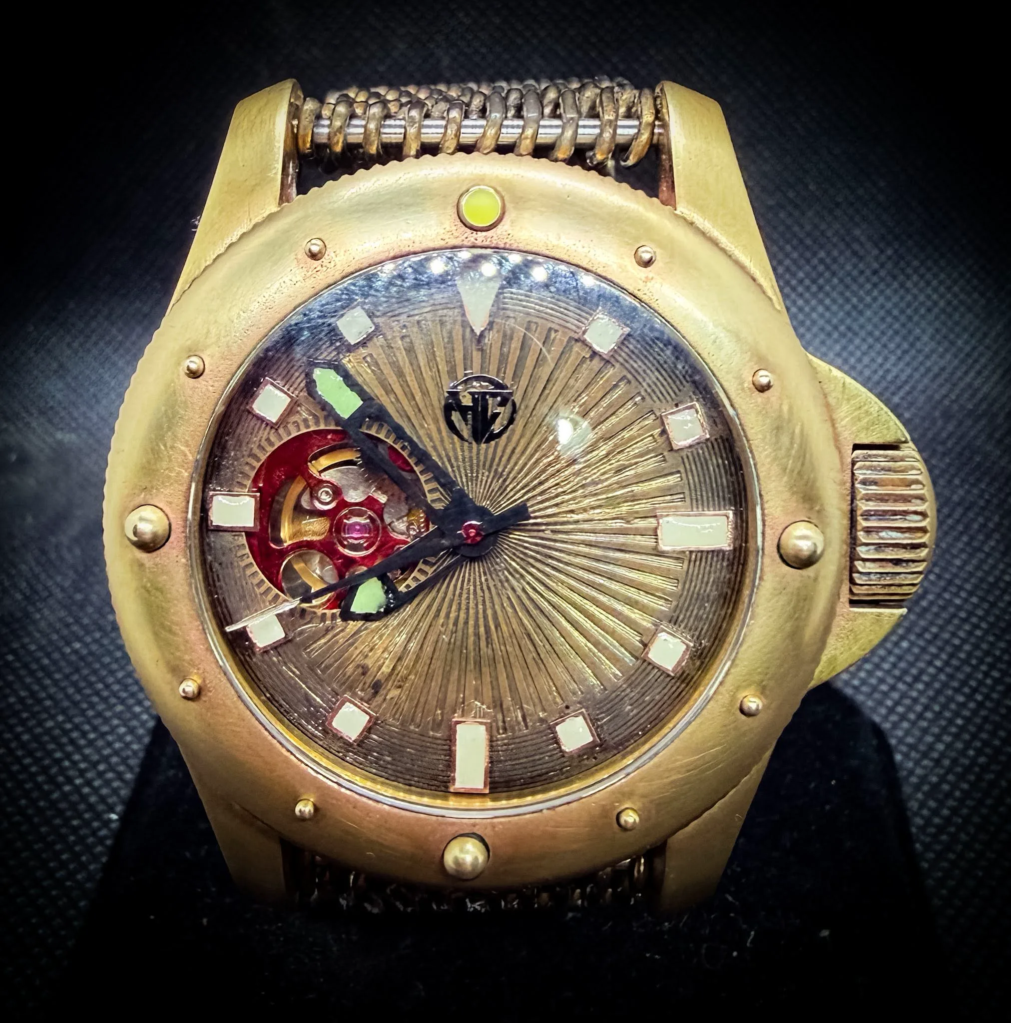 Maranez Bronze Blue Layered Dial — Maranez bronze case custom build, Reno