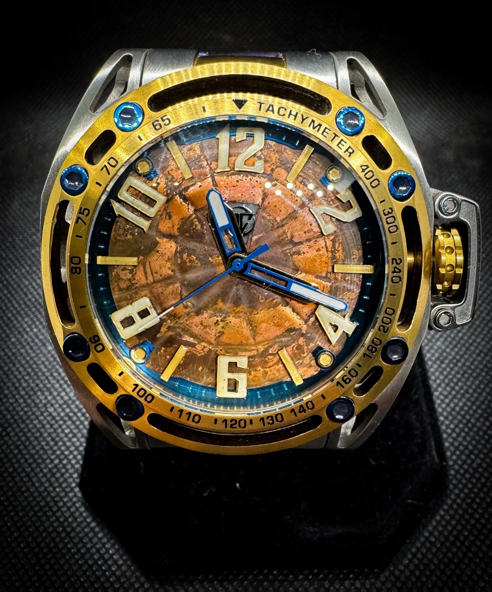 Tomorrow Land 53mm Gold-Bezel Build — 53mm stainless case custom build, Reno